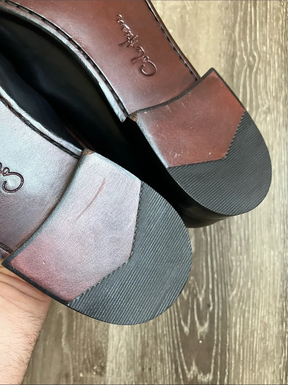 Cole Haan Ascot II black leather slip-on loafers gold-toned horsebit detail - Picture 11 of 17